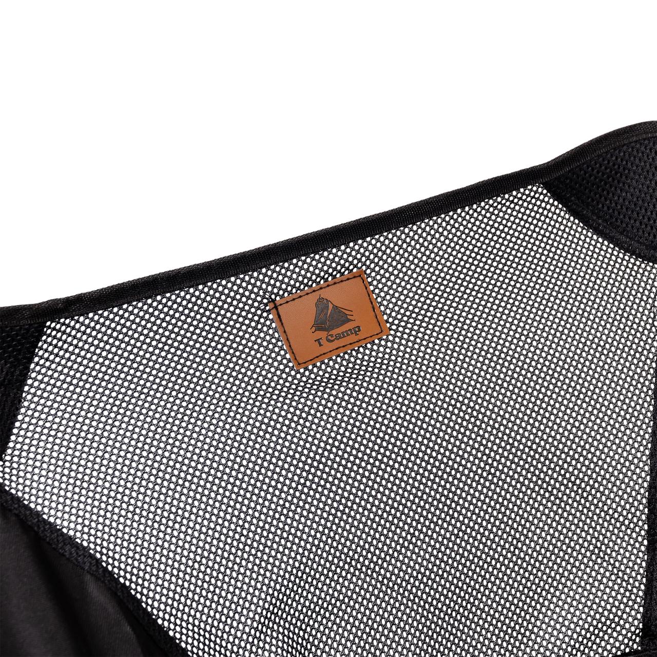 Крісло туристичне складне 55х55х70 см для кемпінгу на природу в чохлі Чорне HP-Y-1