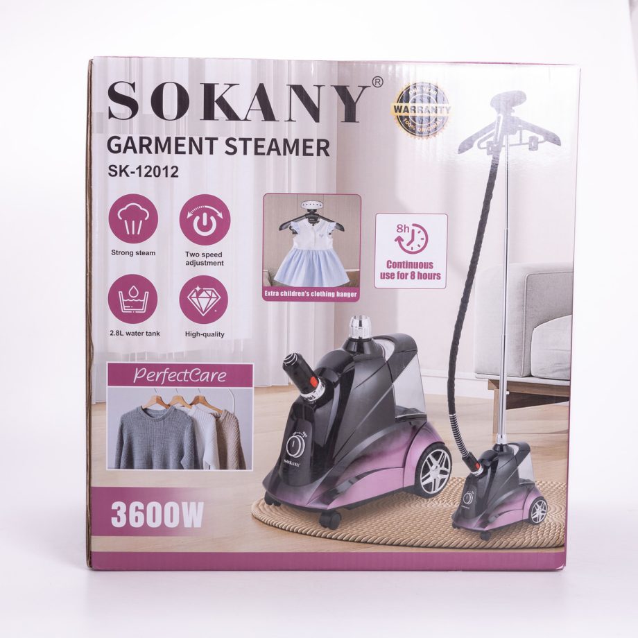 Підлоговий відпарювач для одягу Sokany 3600 Вт пна 2.8 літри SK-12012