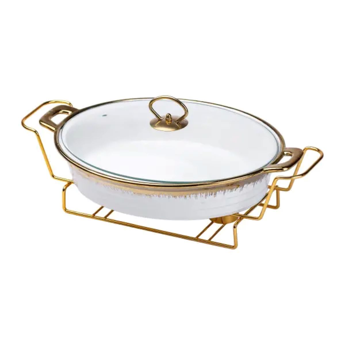 Настільна мармітниця 41х25х15.5 см марміт порцелянаовий для других страв 2 л HP1027