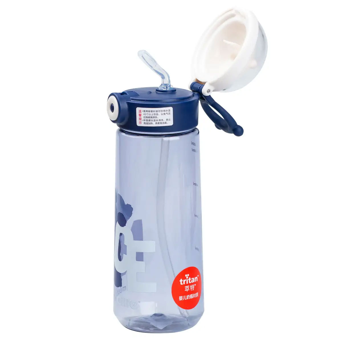 Пляшка для води 620 мл з трубочкою Синя HP17300BL