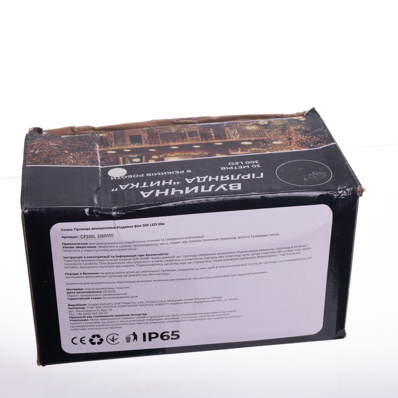 Гірлянда Нитка вулична 30 м 300 LED білий провід Білий CF300L30MWW