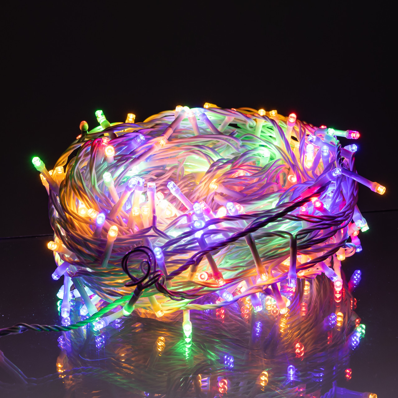 Гірлянда Нитка вулична 30 м 300 LED білий провід Мультиколір CF300L30MWML