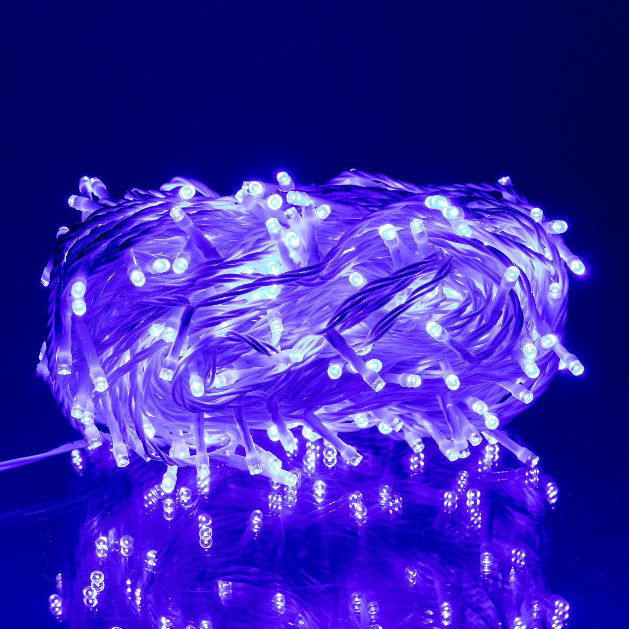 Гірлянда Нитка вулична 30 м 300 LED білий провід Синій CF300L30MWBL