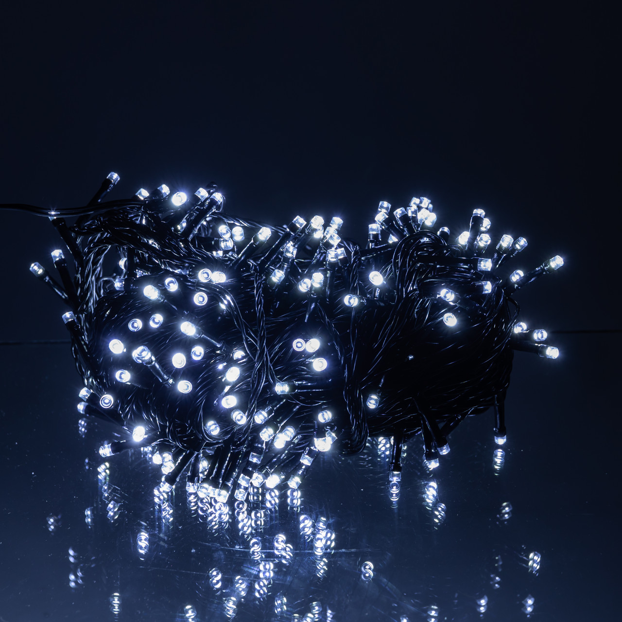 Гірлянда Нитка вулична 30 (м) 300 LED чорний провід Білий CF300L30MBW
