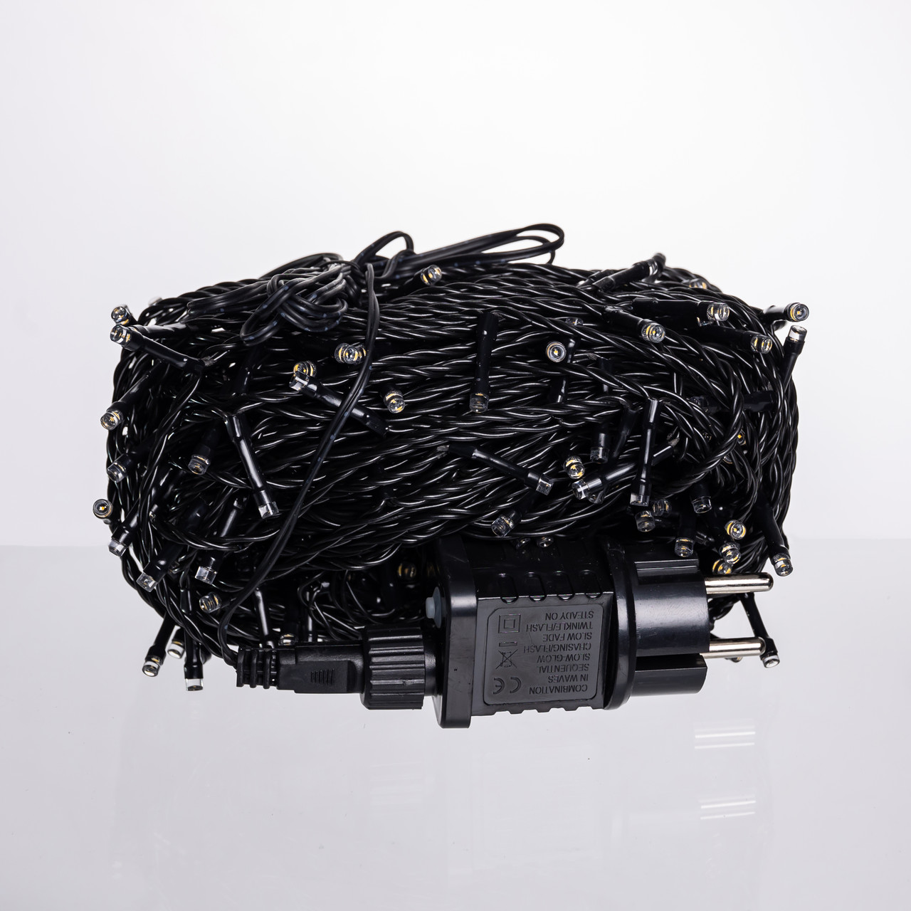 Гірлянда Нитка вулична 30 (м) 300 LED чорний провід Жовтий CF300L30MBY