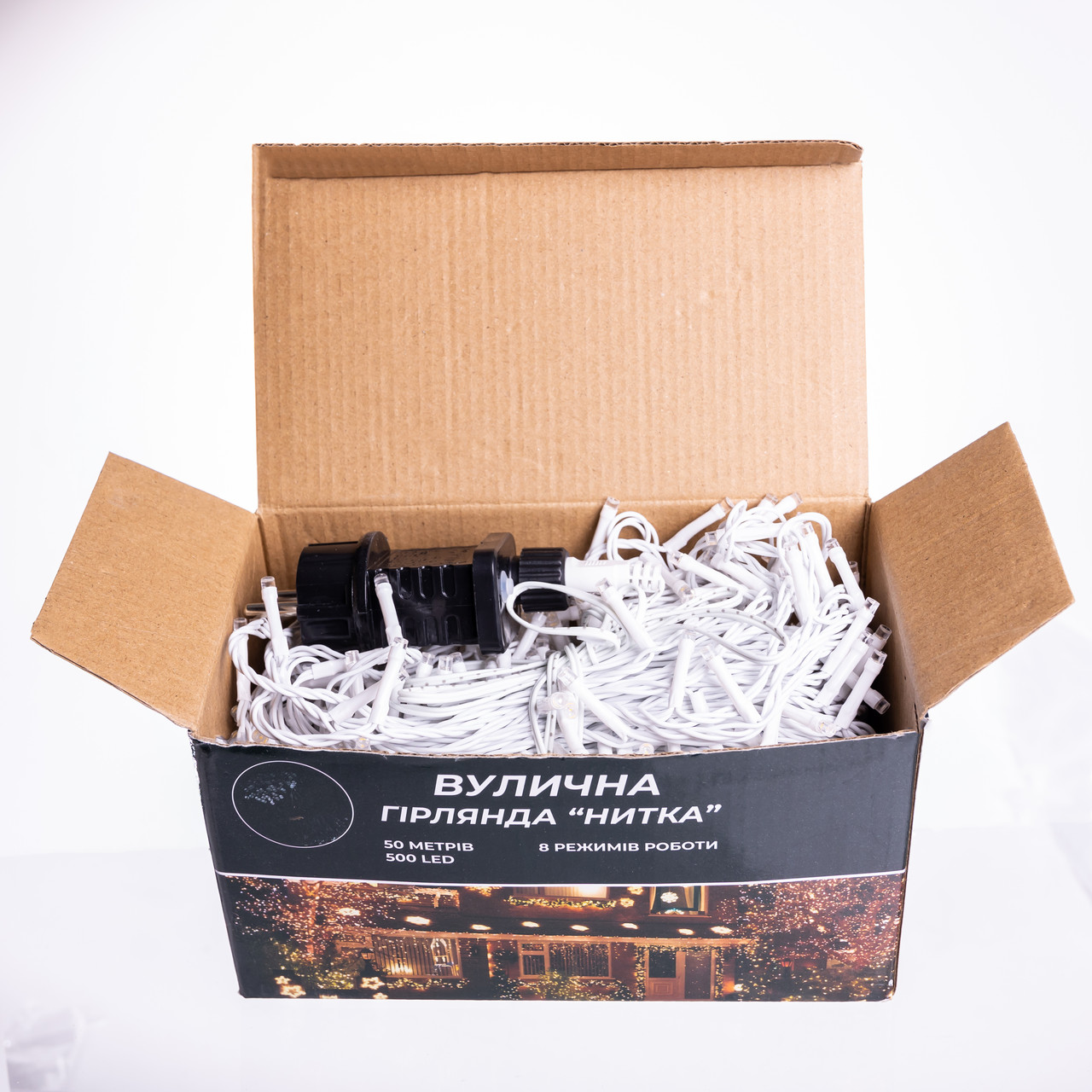 Гірлянда Різдвяна фея вулична 50 м 500 LED білий провід Жовтий CF500L50MWY