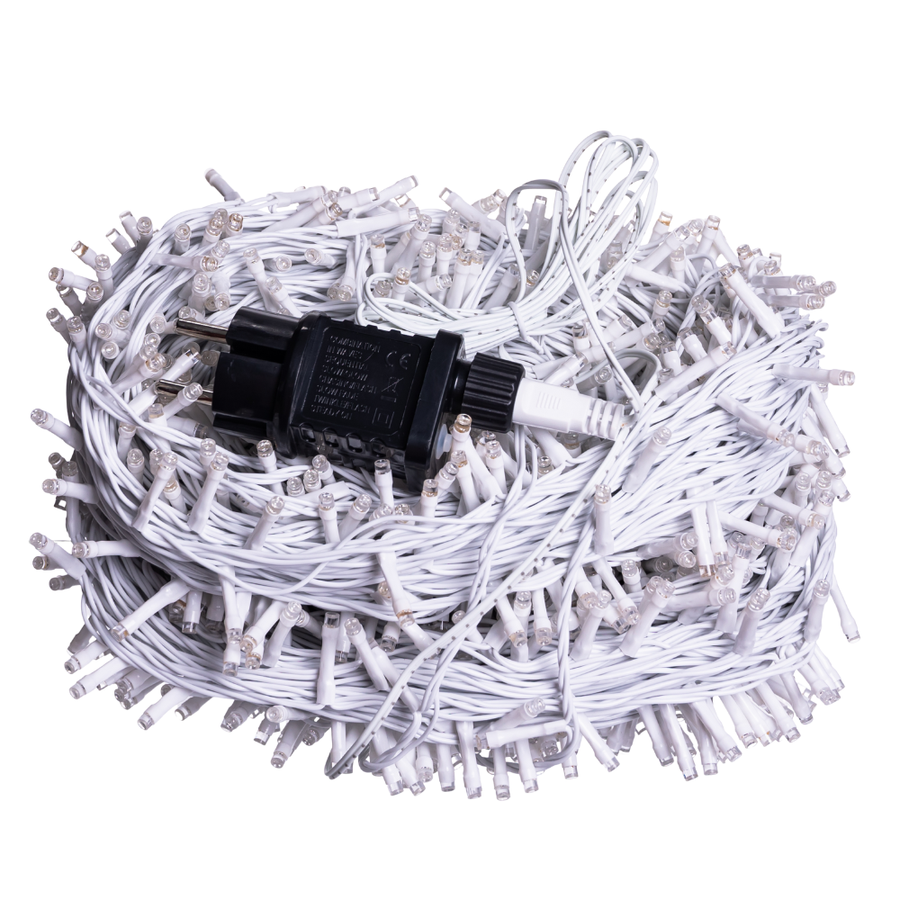 Гірлянда Різдвяна фея вулична 100 м 1000 LED білий провід Синій CF1000L100MWBL