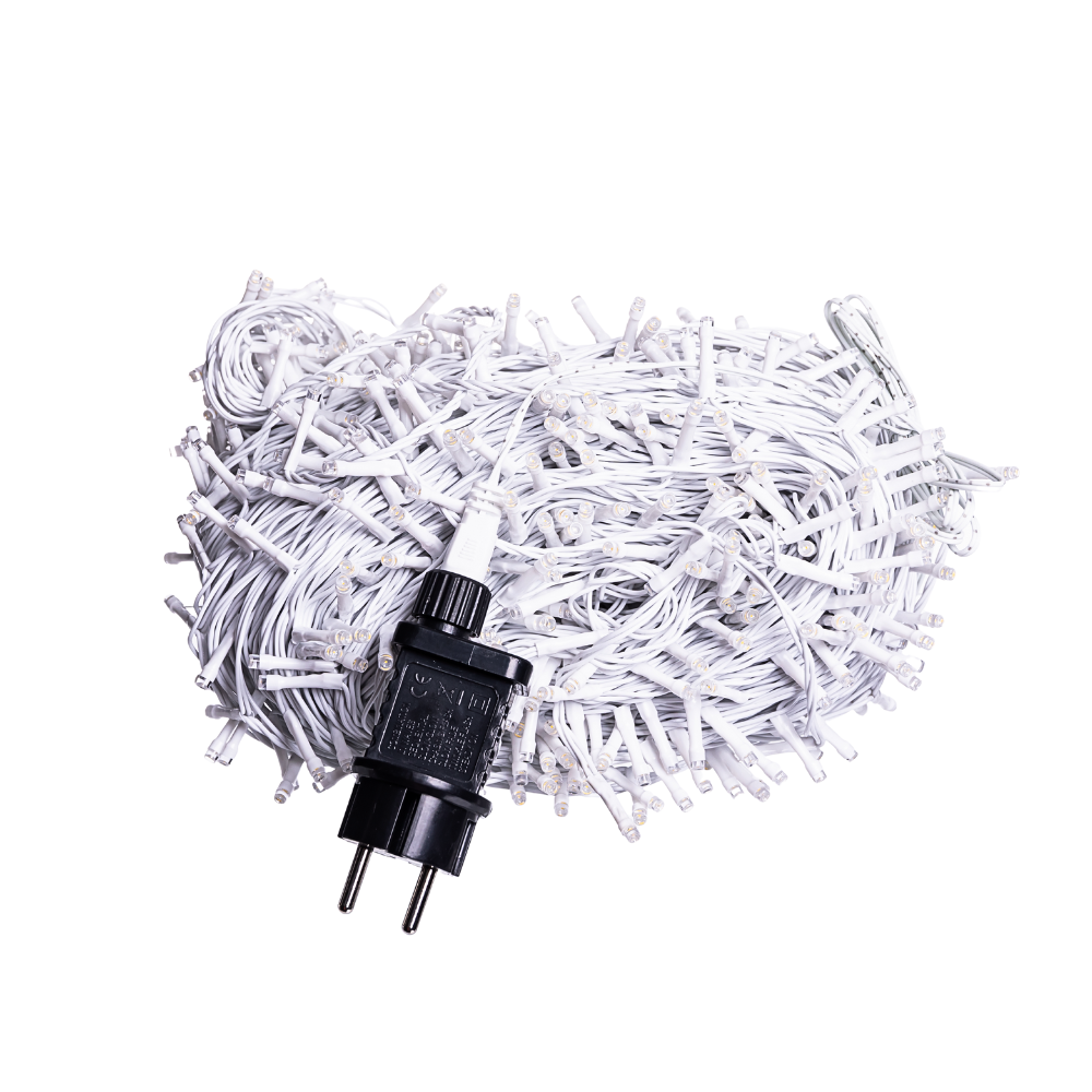 Гірлянда Різдвяна фея вулична 100 м 1000 LED білий провід Жовтий CF1000L100MWY