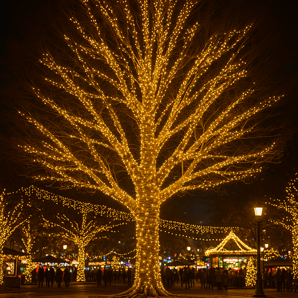 Гірлянда Різдвяна фея вулична 100 м 1000 LED білий провід Жовтий CF1000L100MWY