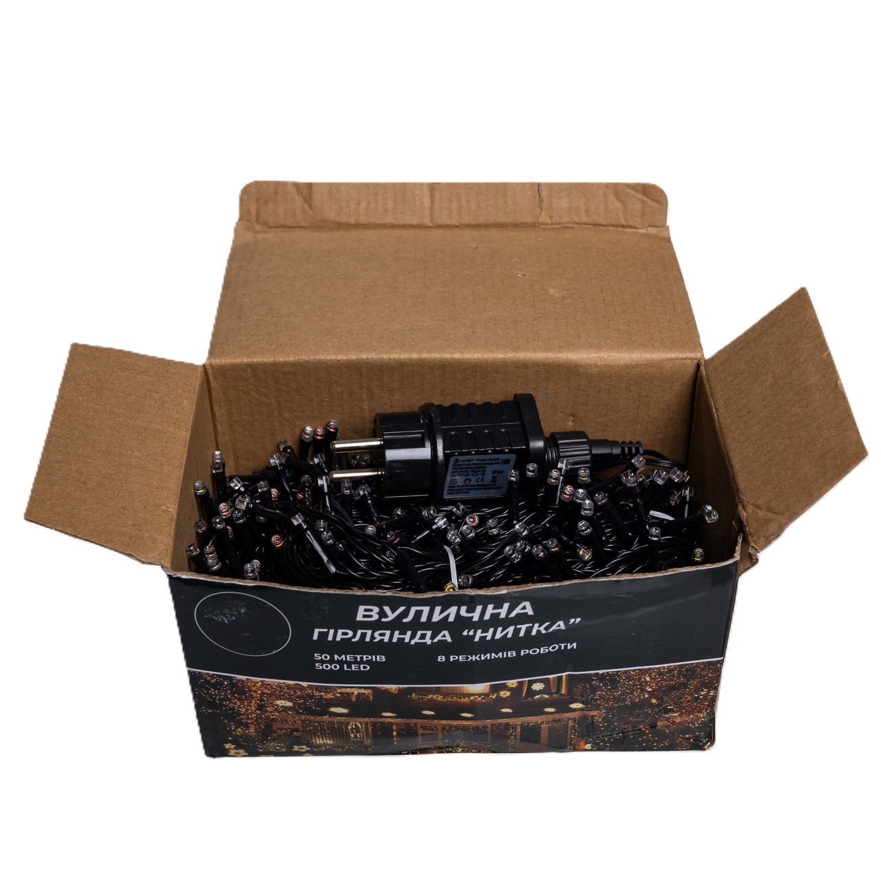 Гірлянда Різдвяна фея вулична 50 (м) 500 LED чорний провід Мультиколір CF500L50MBML