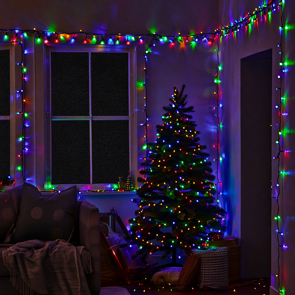 Гірлянда Різдвяна фея вулична 50 (м) 500 LED чорний провід Мультиколір CF500L50MBML