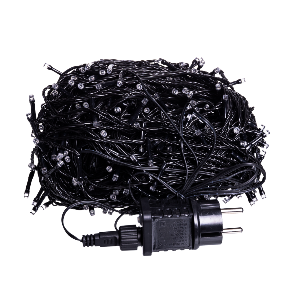 Гірлянда Різдвяна фея вулична 50 (м) 500 LED чорний провід Синій CF500L50MBBL