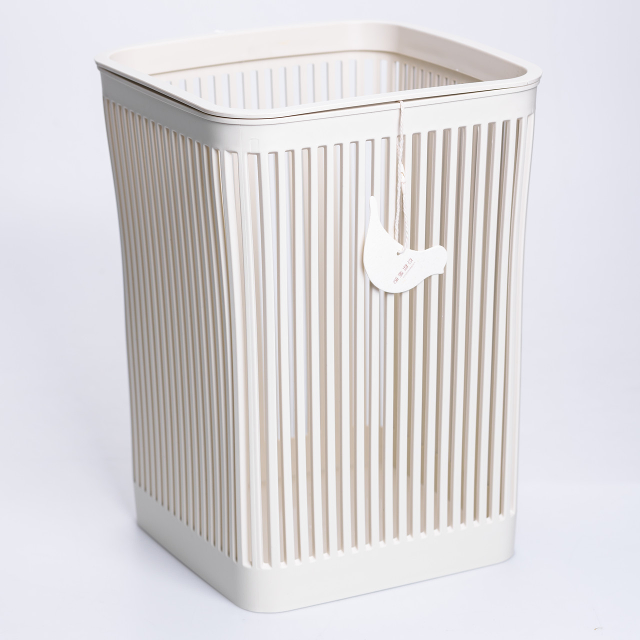 Кошик для сміття пластиковий в офіс для паперу 22×22×30 (см) кошик під сміття 8 (л) відро для сміття Бежевий HP-45-9BE