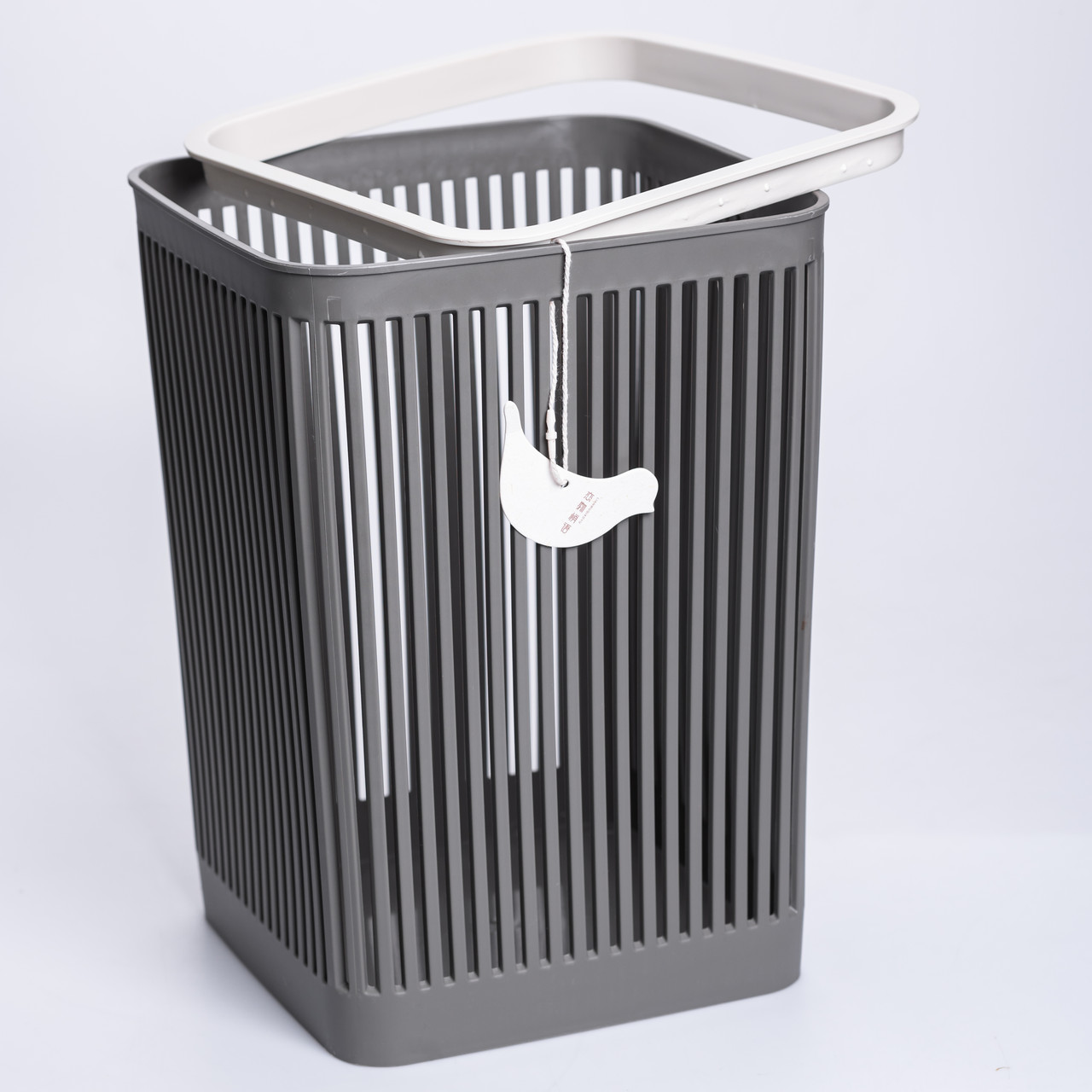 Кошик для сміття пластиковий в офіс для паперу 22×22×30 (см) кошик під сміття 8 (л) відро для сміття Сірий HP-45-9G