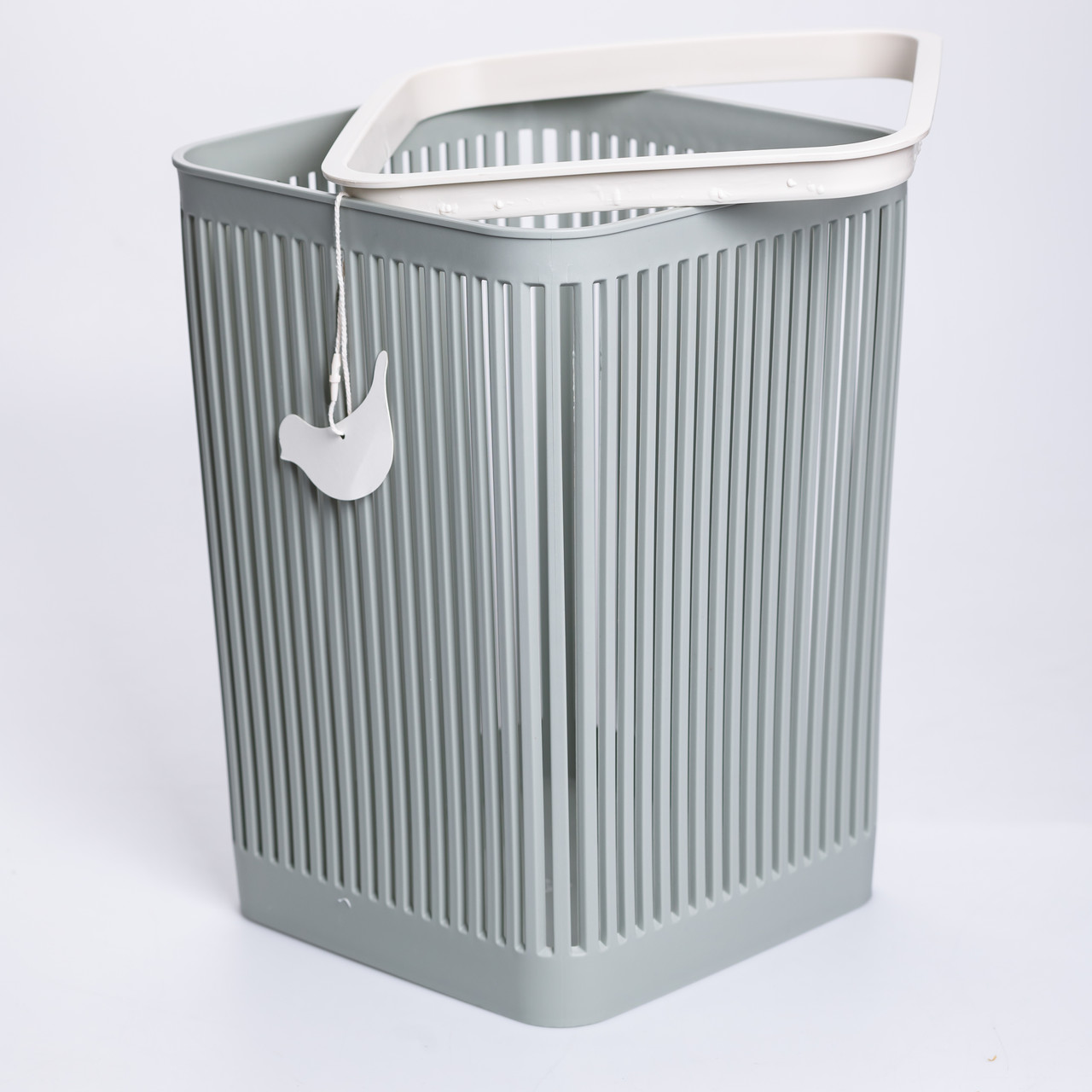 Кошик для сміття пластиковий в офіс для паперу 22×22×30 (см) кошик під сміття 8 (л) відро для сміття Зелений HP-45-9GR