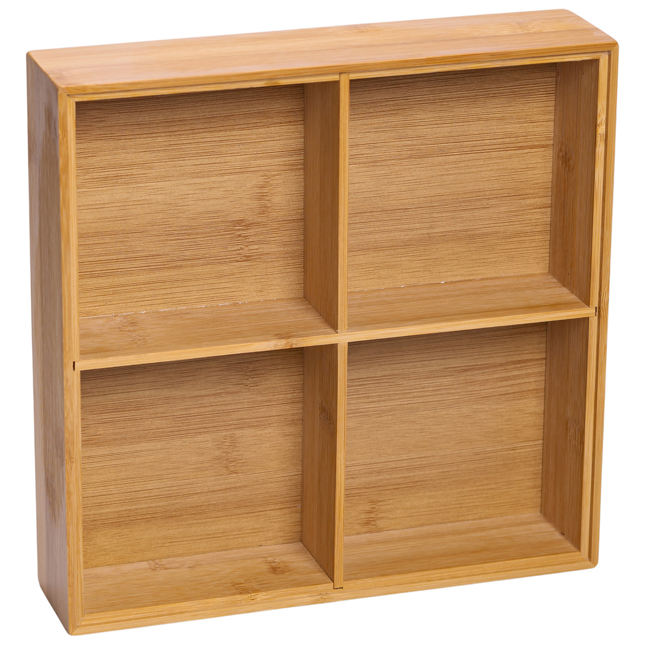 Менажниця дерев&apos;яна на 4 секції з кришкою квадратна HB-40-1