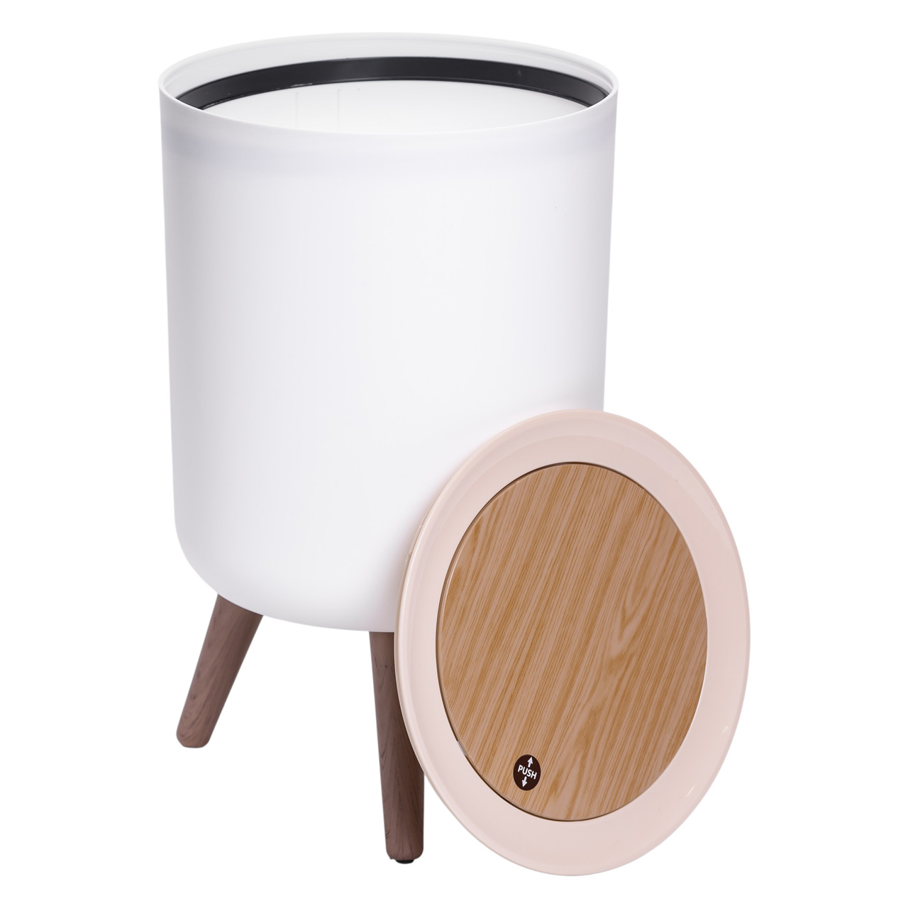 Відро для сміття з клік-кришкою на ніжках 8 літрів відро для сміття на кухню, в спальню і для офісу HP-45-13