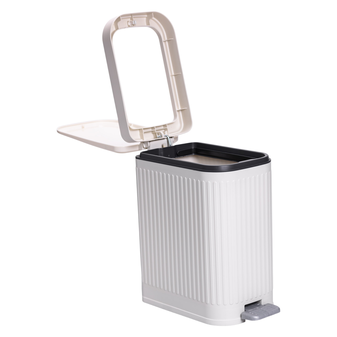 Відро для сміття з педаллю 5л відро для сміття з кришкою і педаллю Білий HP-45-12BE