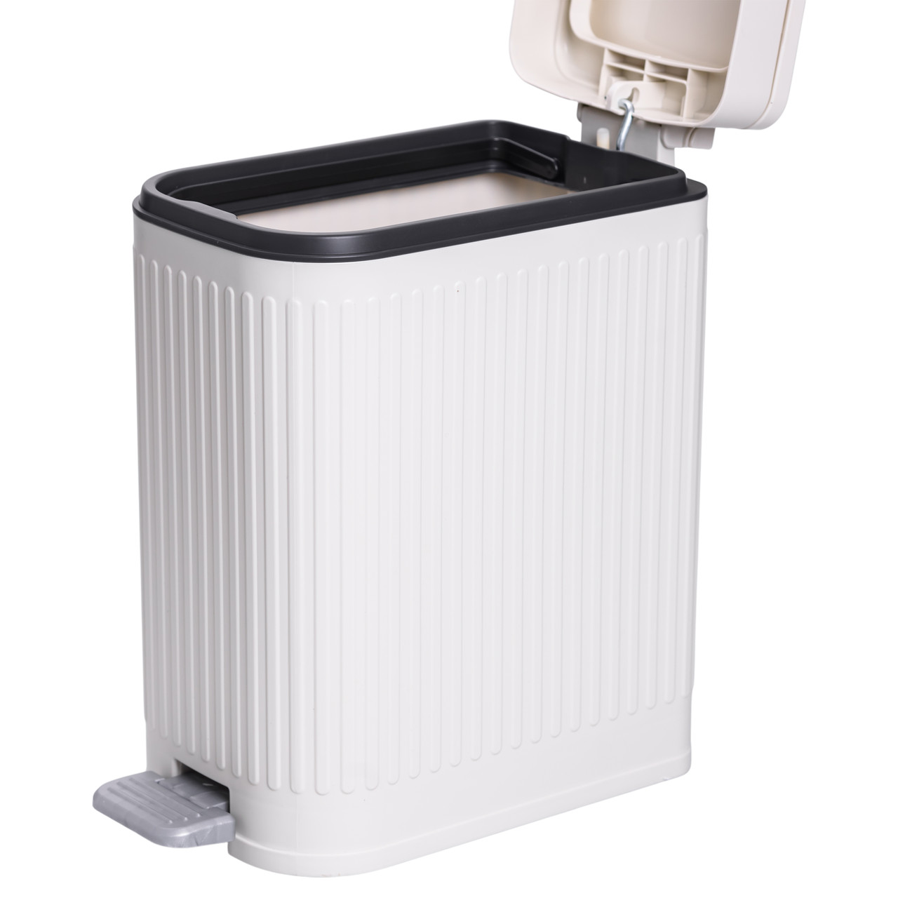 Відро для сміття з педаллю 5л відро для сміття з кришкою і педаллю Білий HP-45-12BE