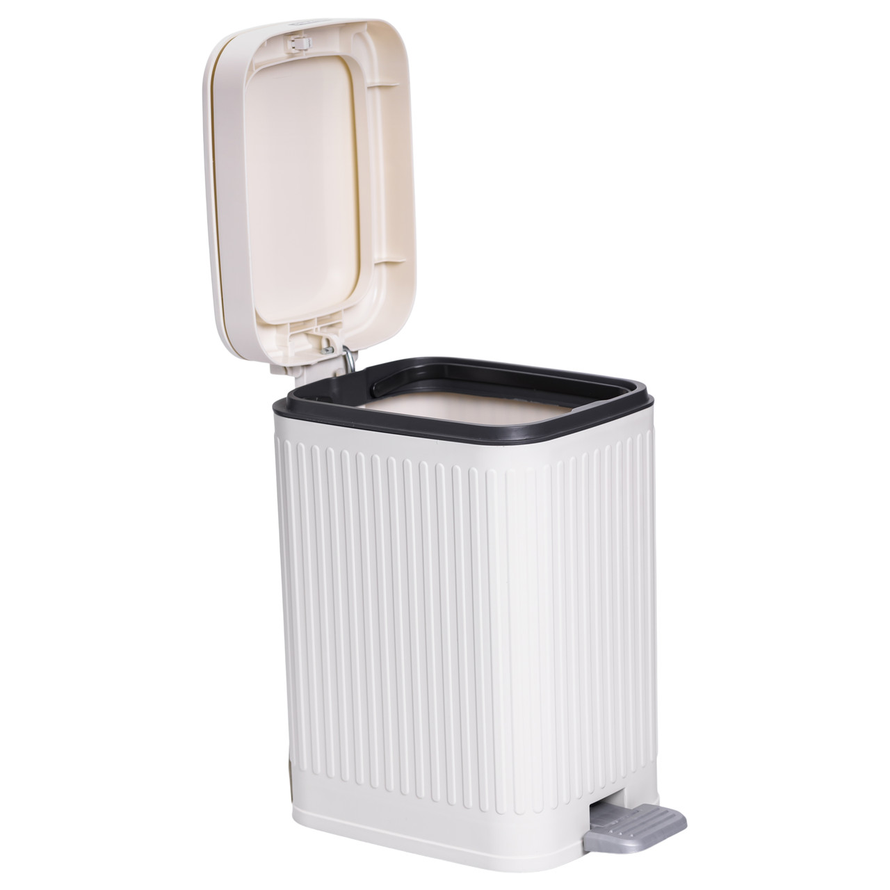 Відро для сміття з педаллю 5л відро для сміття з кришкою і педаллю Білий HP-45-11BE