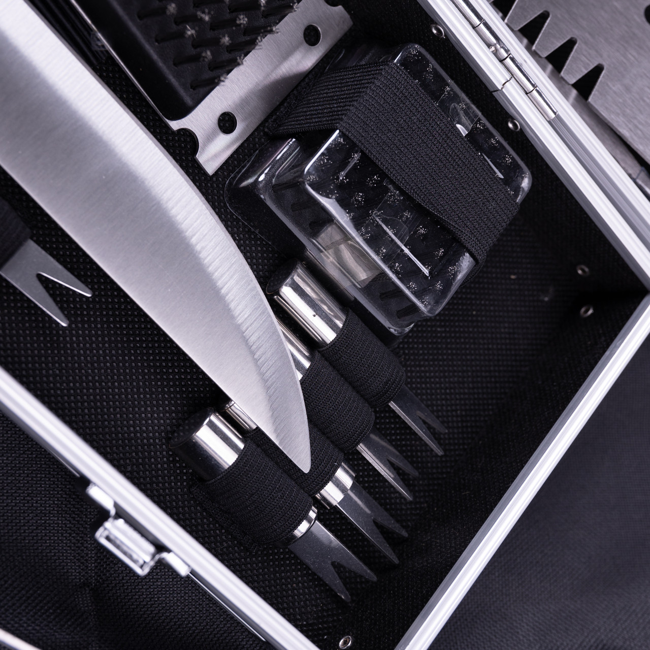 Набір аксесуарів для барбекю, мангала, гриля 19 предметів 42х14х7.5 см в кейсі HP-21-3