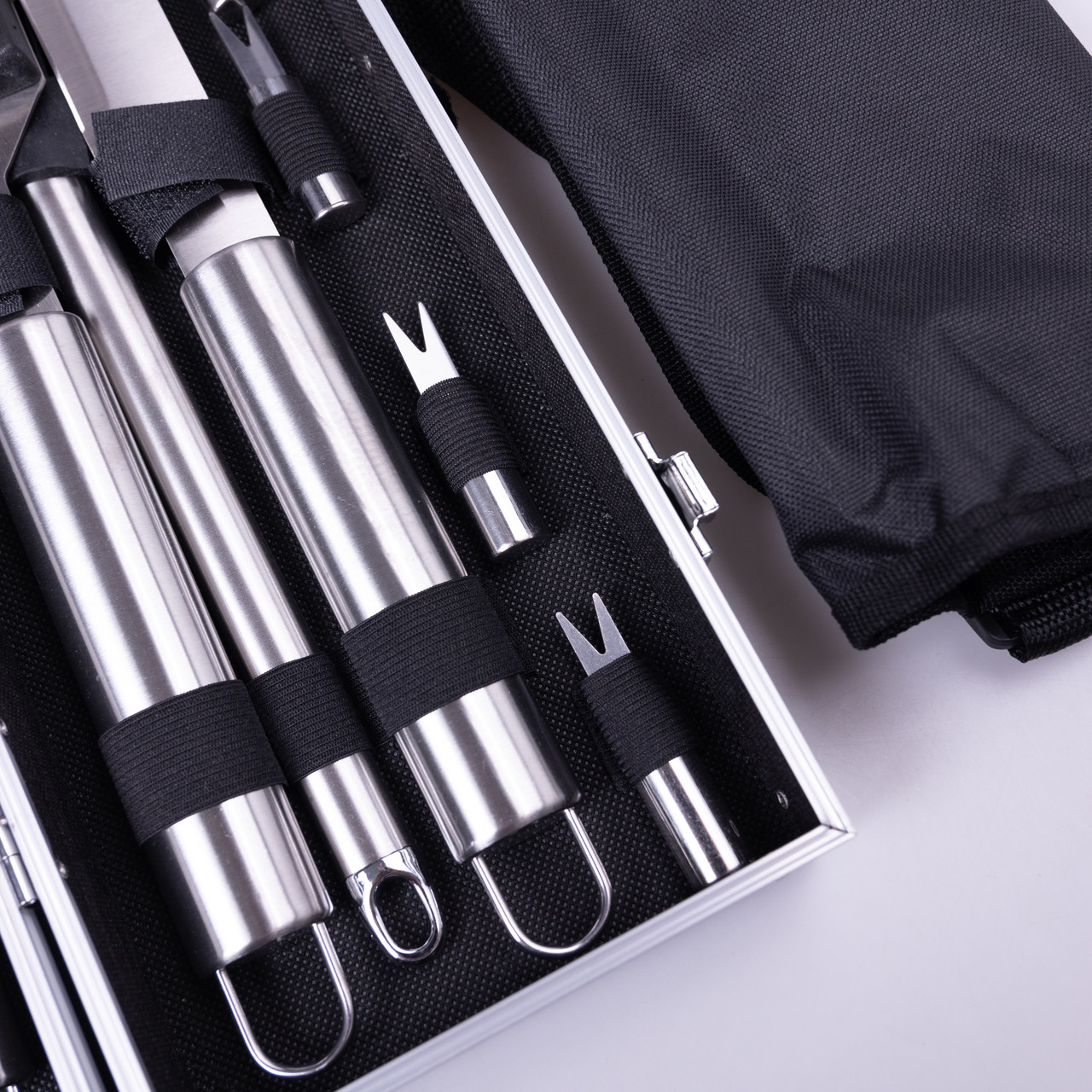 Набір аксесуарів для барбекю, мангала, гриля 19 предметів 42х14х7.5 см в кейсі HP-21-3