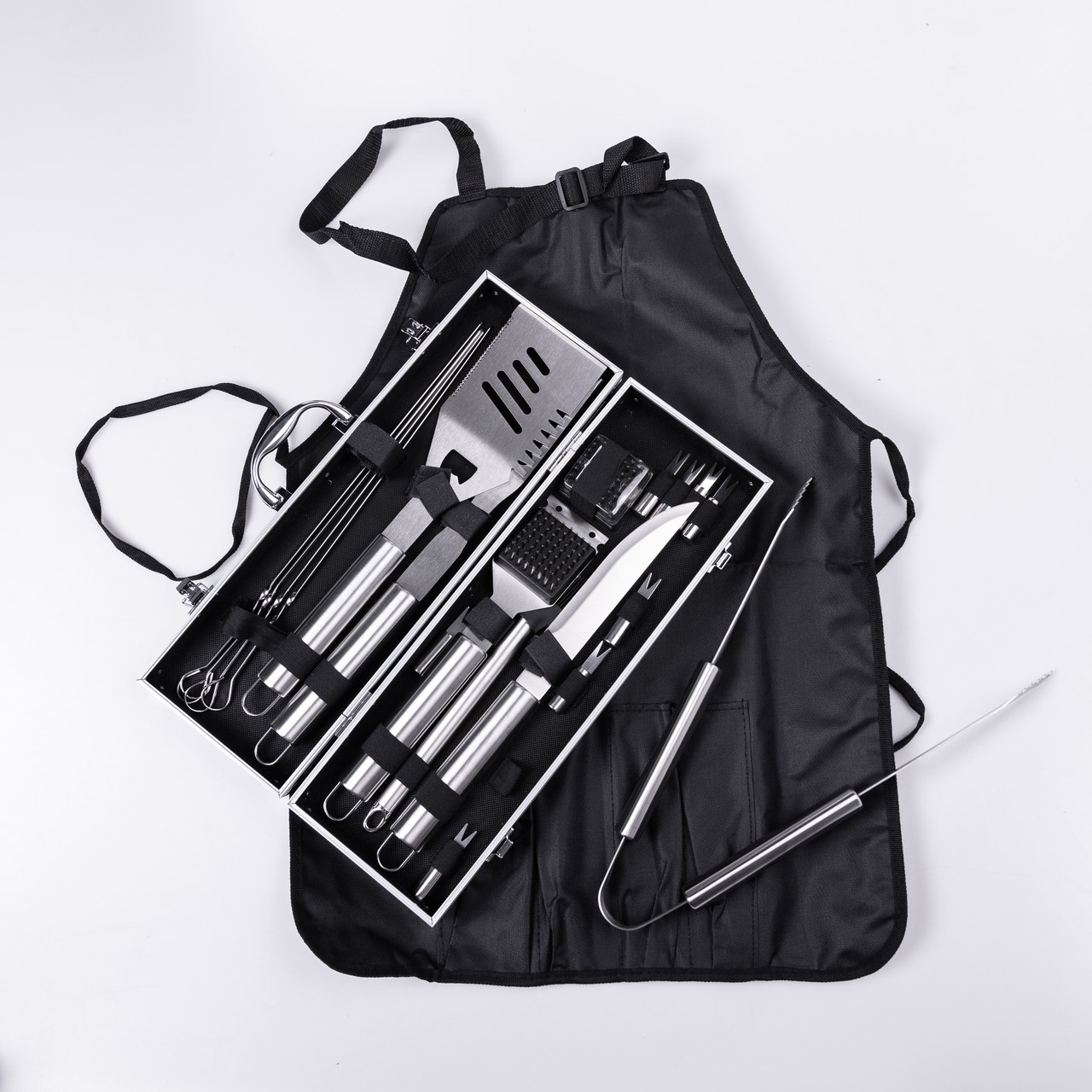 Набір аксесуарів для барбекю, мангала, гриля 19 предметів 42х14х7.5 см в кейсі HP-21-3