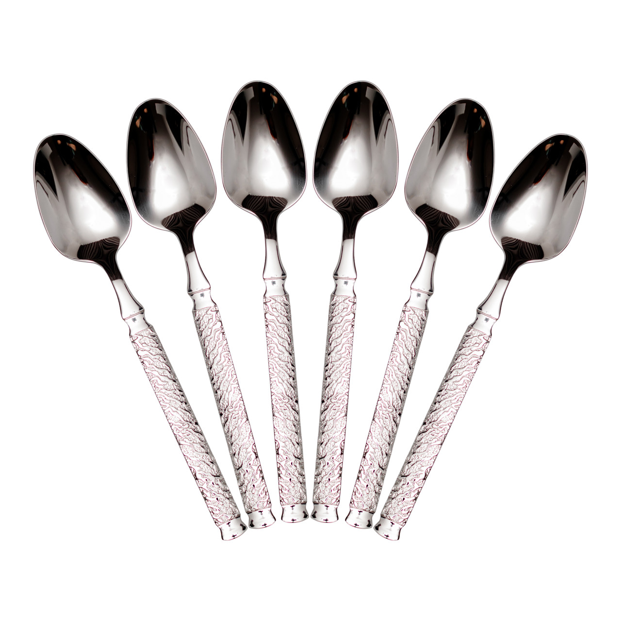 Набір чайних ложок 6 штук з нержавіючої сталі 15 (см) Срібло HP-8-35