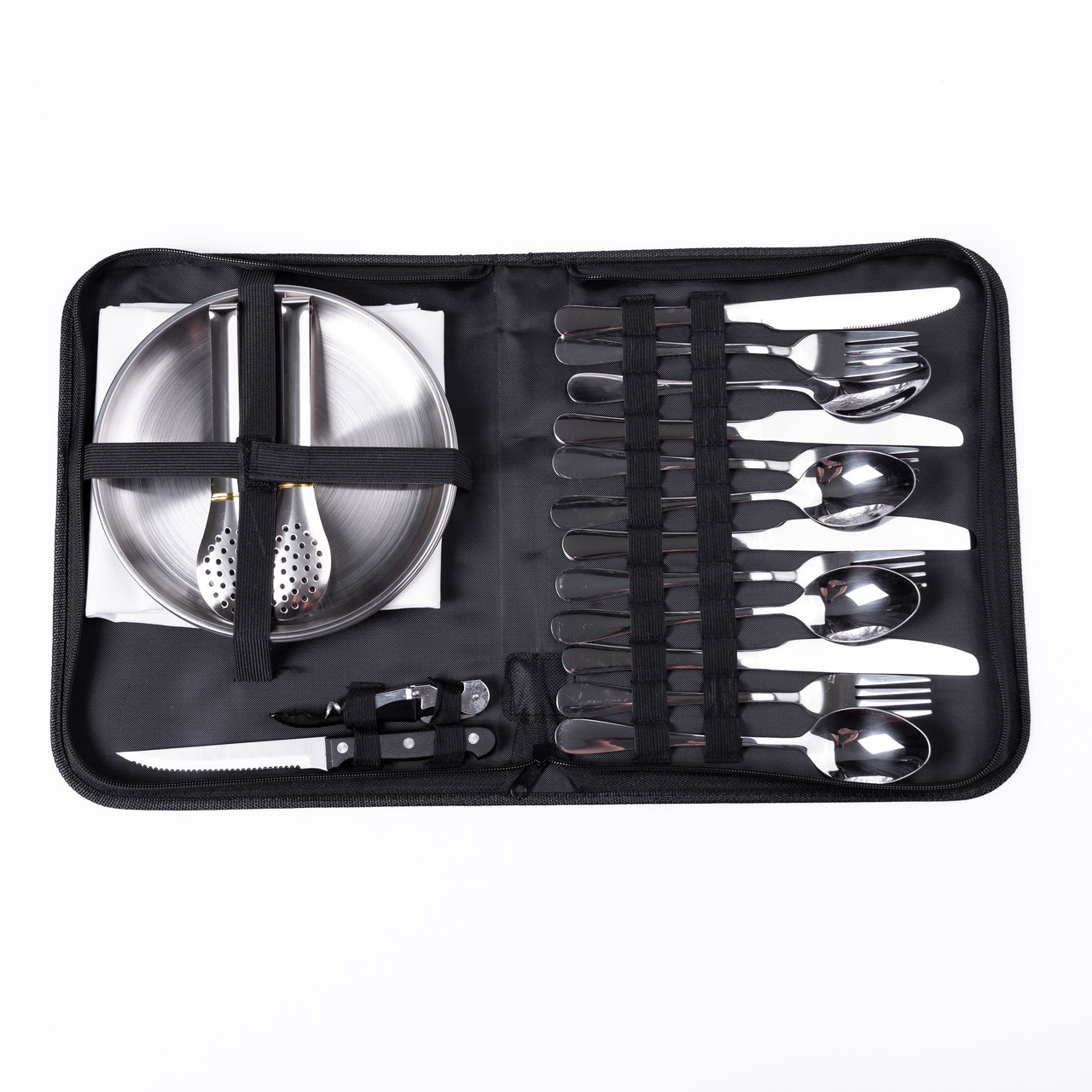 Набір посуду для пікніка на 4 особи 24 предмети Сріблястий HP-21-1