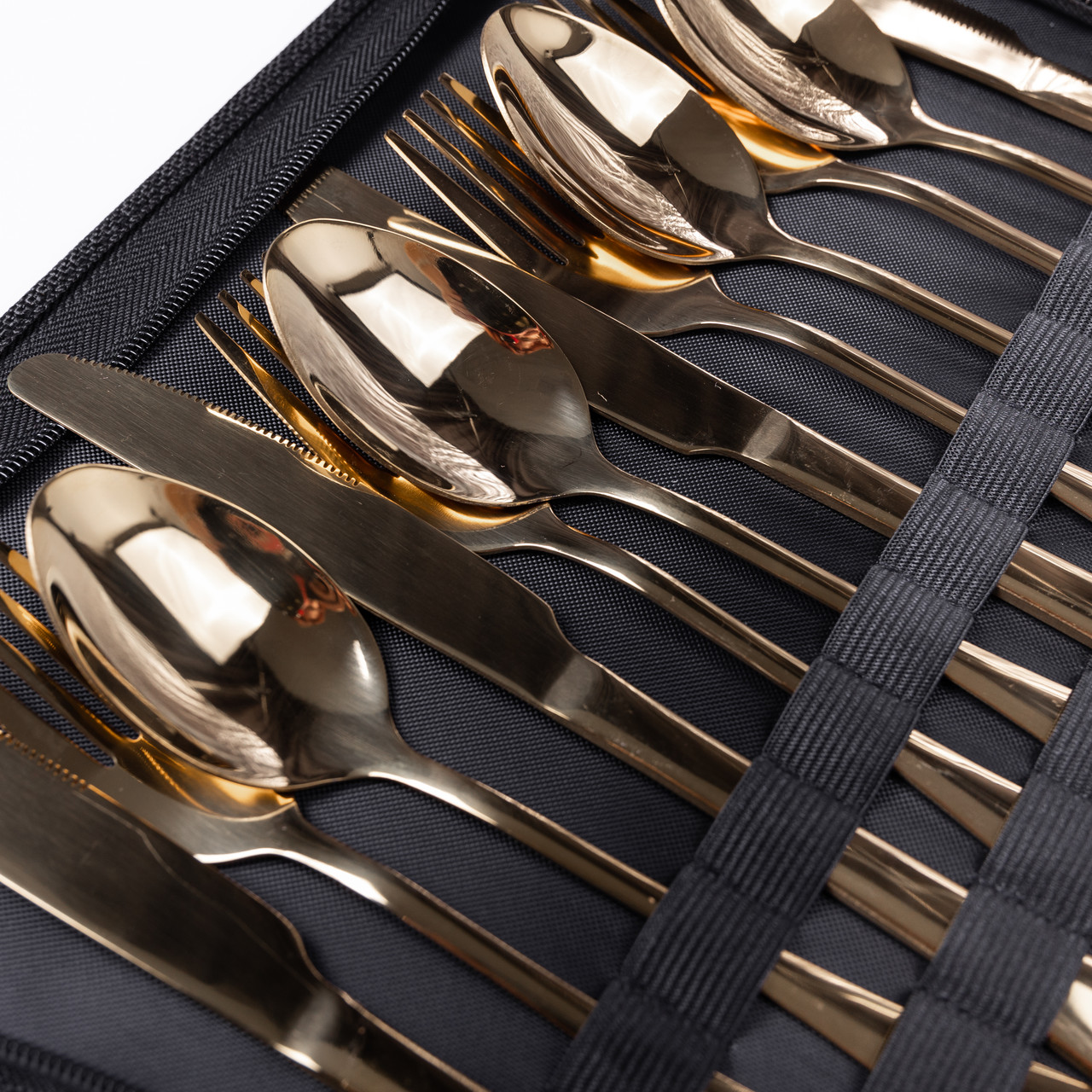 Набір посуду для пікніка на 4 особи 24 предмети Золотистий HP-21-2