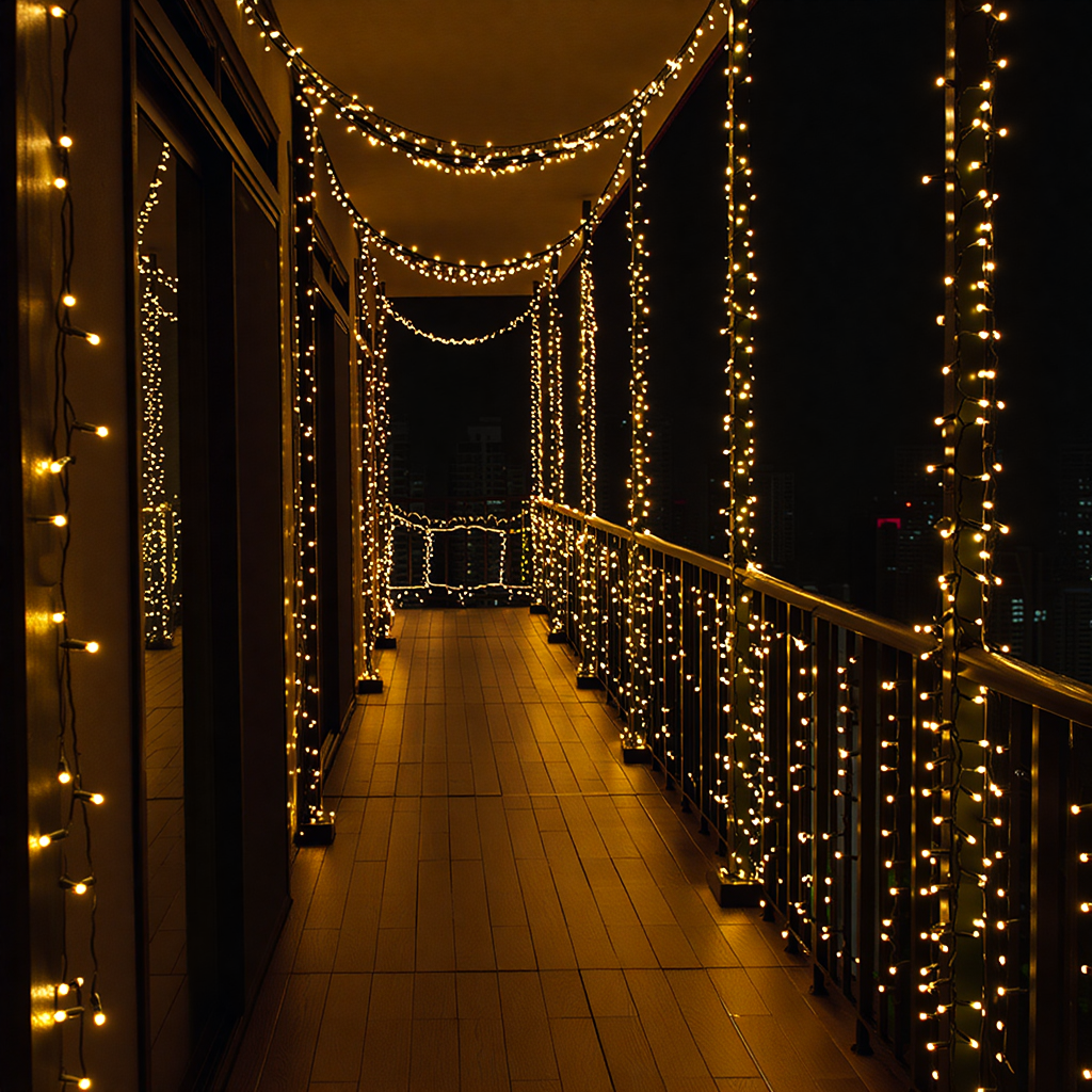 Новорічна гірлянда кімнатна нитка 14 м 160 LED чорний провід Жовтий W160LED16MBY