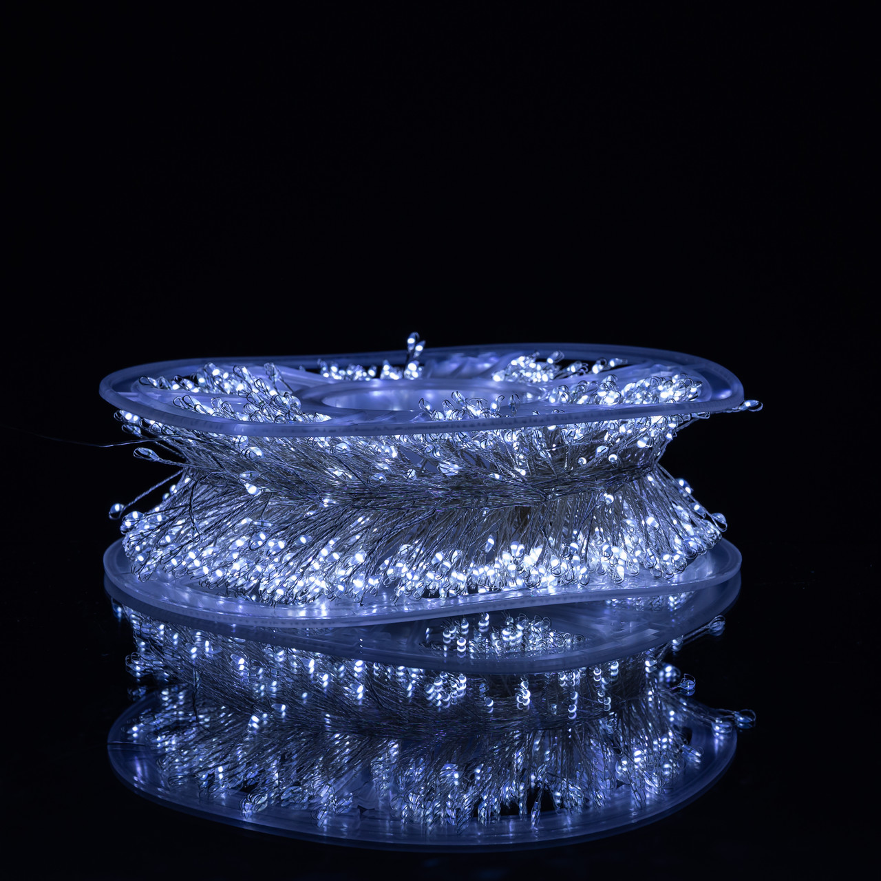 Новорічна гірлянда кімнатна роса Хвойна лапа 50 м 1500 LED білий провід Біле сяйво D1500L50MWW