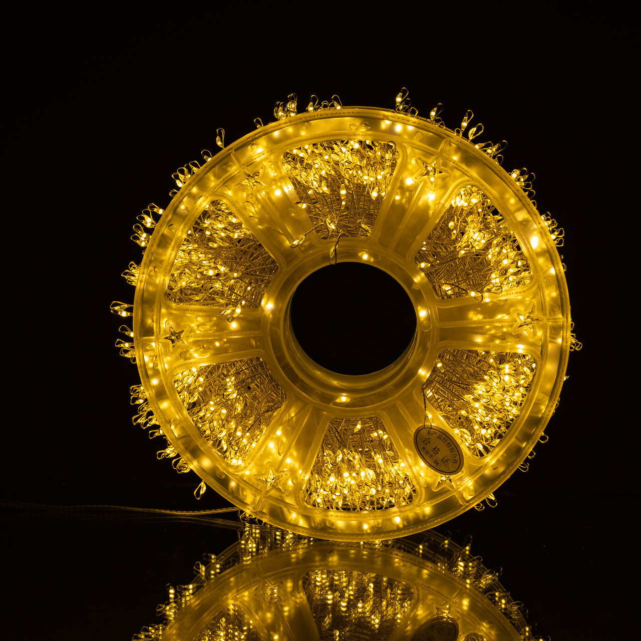 Новорічна гірлянда кімнатна роса Хвойна лапа 50 м 1500 LED білий провід Жовте сяйво D1500L50MWY