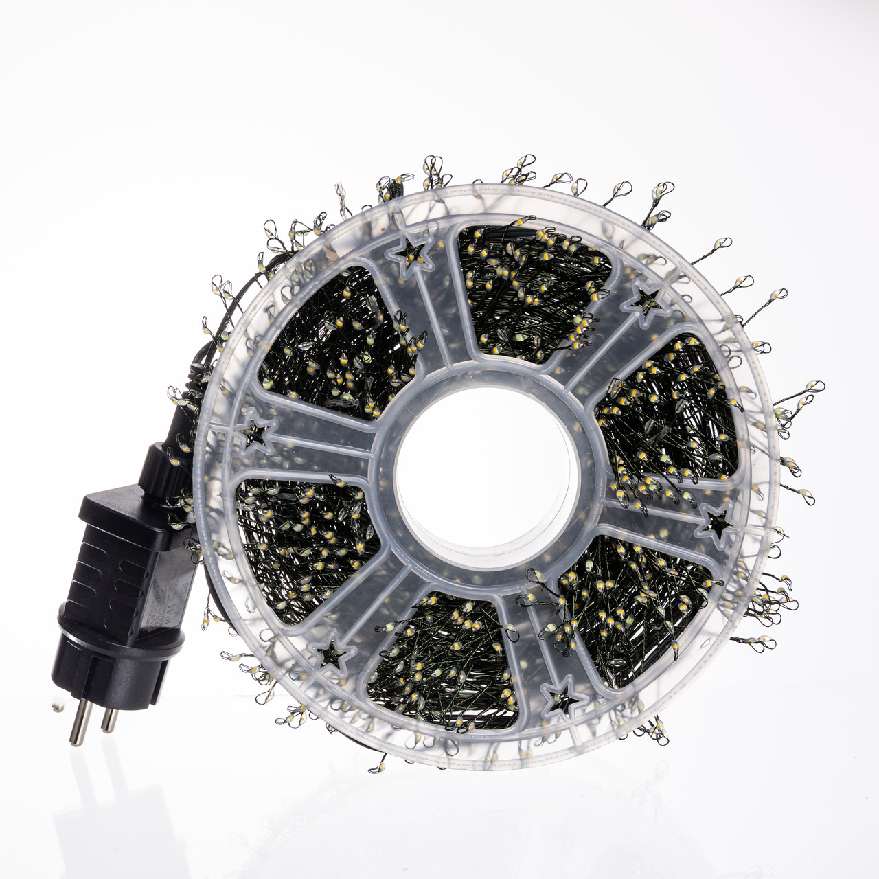 Новорічна гірлянда кімнатна роса Хвойна лапа 50 м 1500 LED зелений провід Жовте сяйво D1500L50MGY