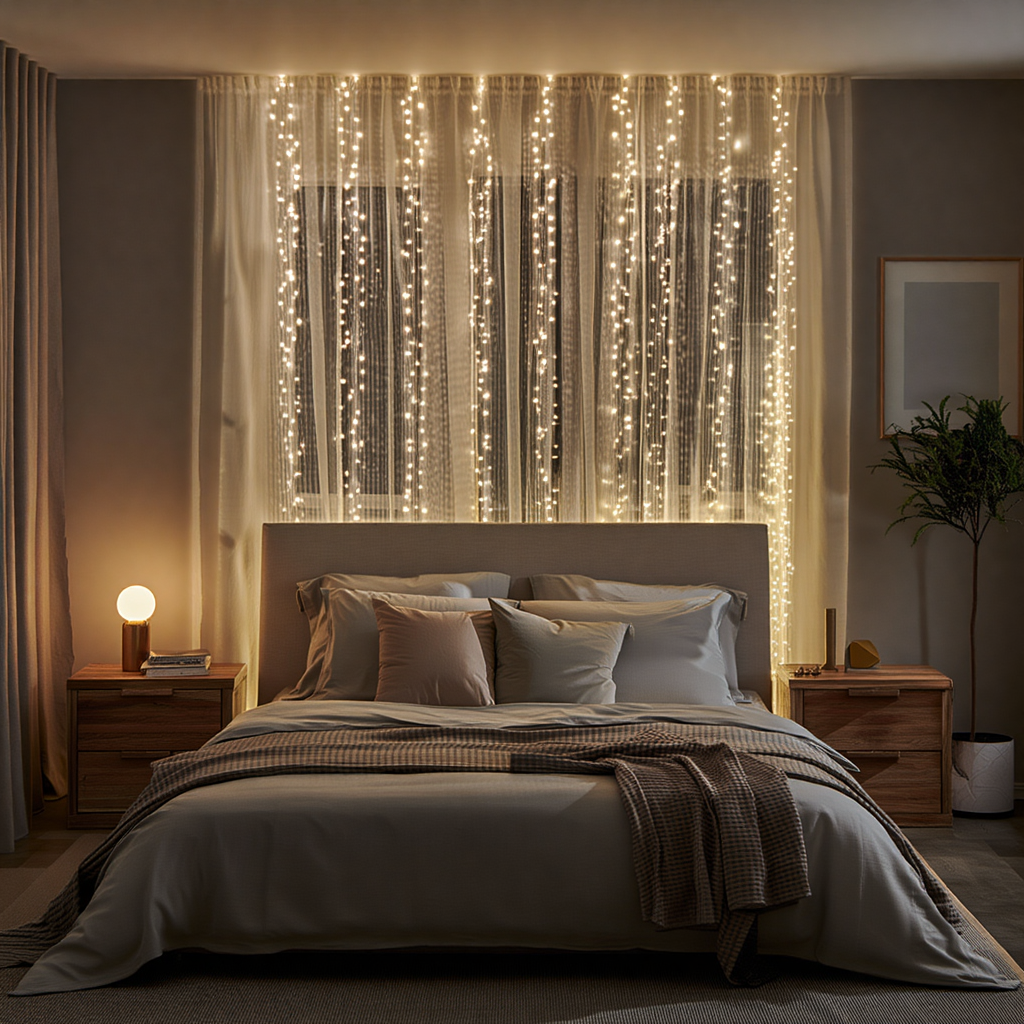 Новорічна гірлянда Хвойна лапа 3х2 м 400 LED Жовте світло D400LED2MY