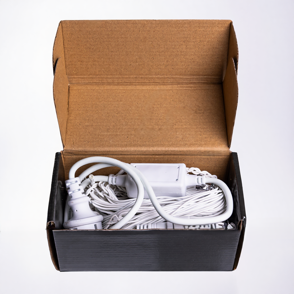 Новорічна гірлянда вулична Бахрома 6 м 105 LED білий провід Білий 6МWW