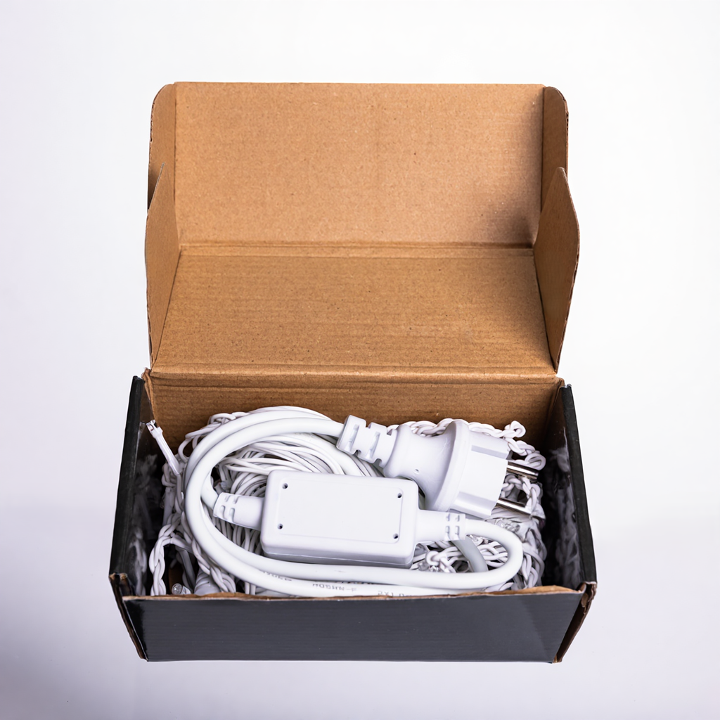 Новорічна гірлянда вулична Бахрома 6 м 105 LED білий провід Синій 6МWBL