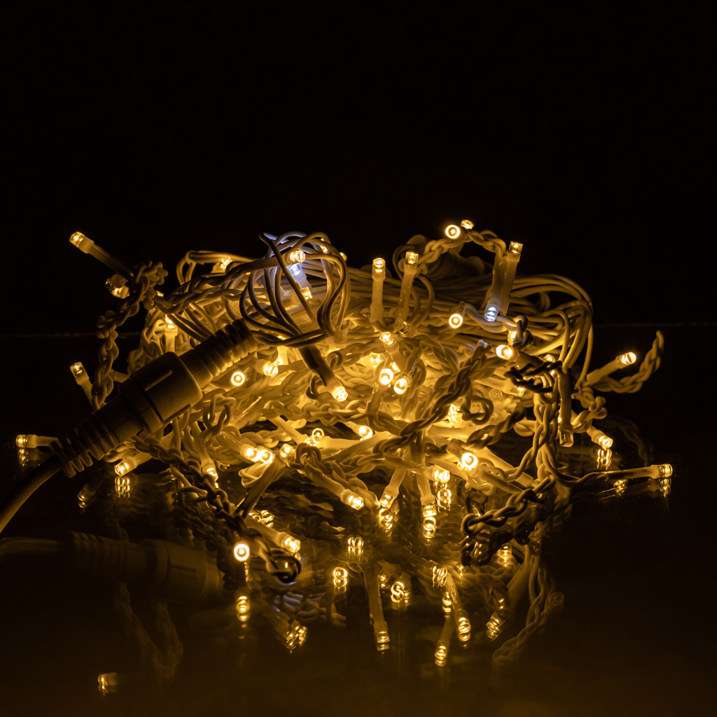 Новорічна гірлянда вулична Бахрома 6 м 105 LED білий провід Жовтий 6МWY