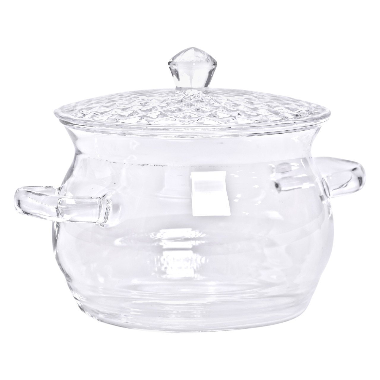 Скляна каструля прозора з кришкою 2 (л) жаростійка HP-33-1