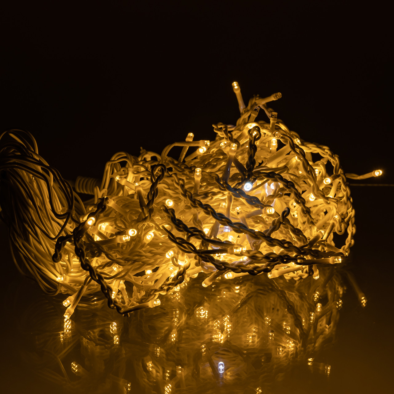 Вулична гірлянда Бахрома 12 м 200 LED білий провід Жовтий 12MWY