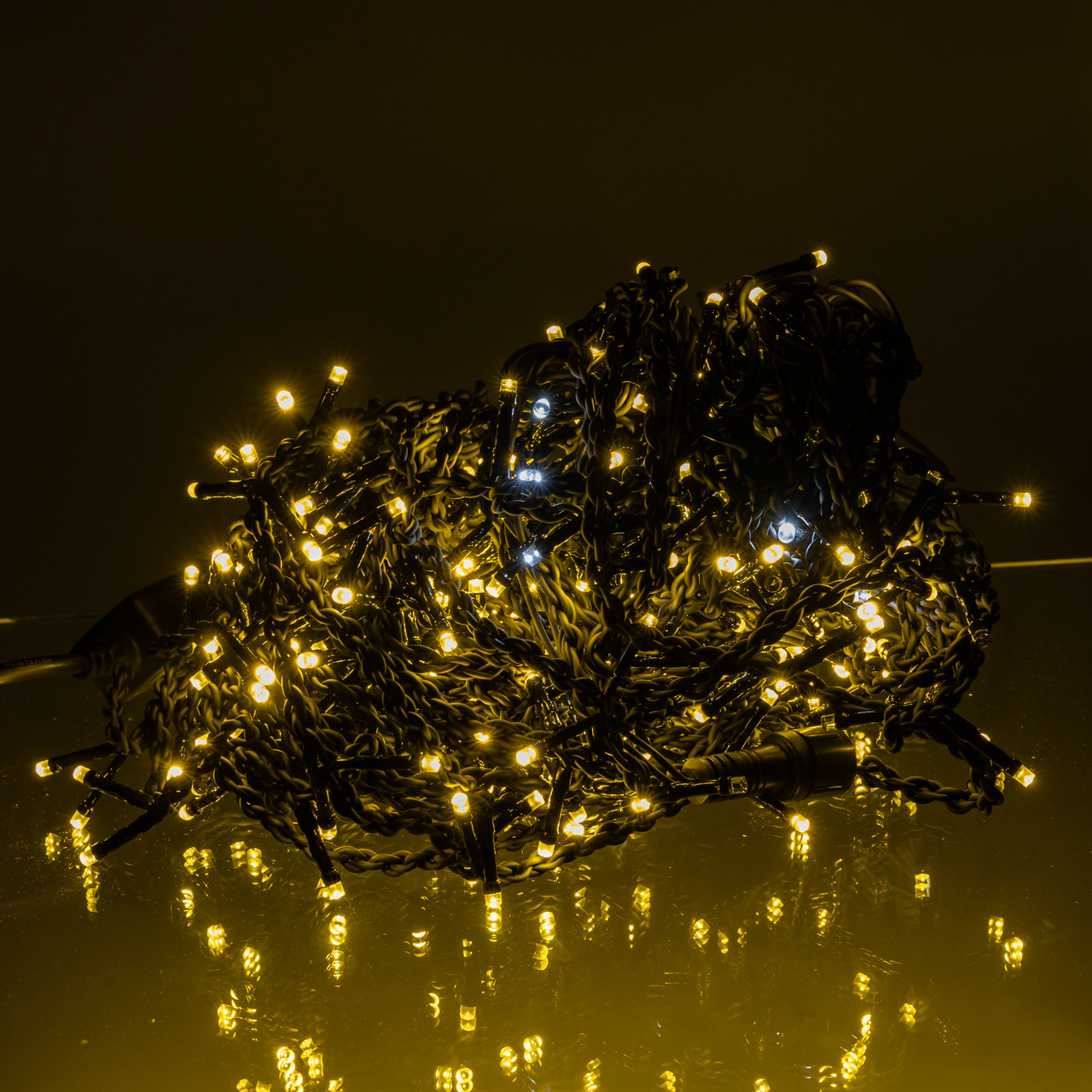 Вулична гірлянда Бахрома 25 м 405 LED чорний провід Жовтий 25MBY