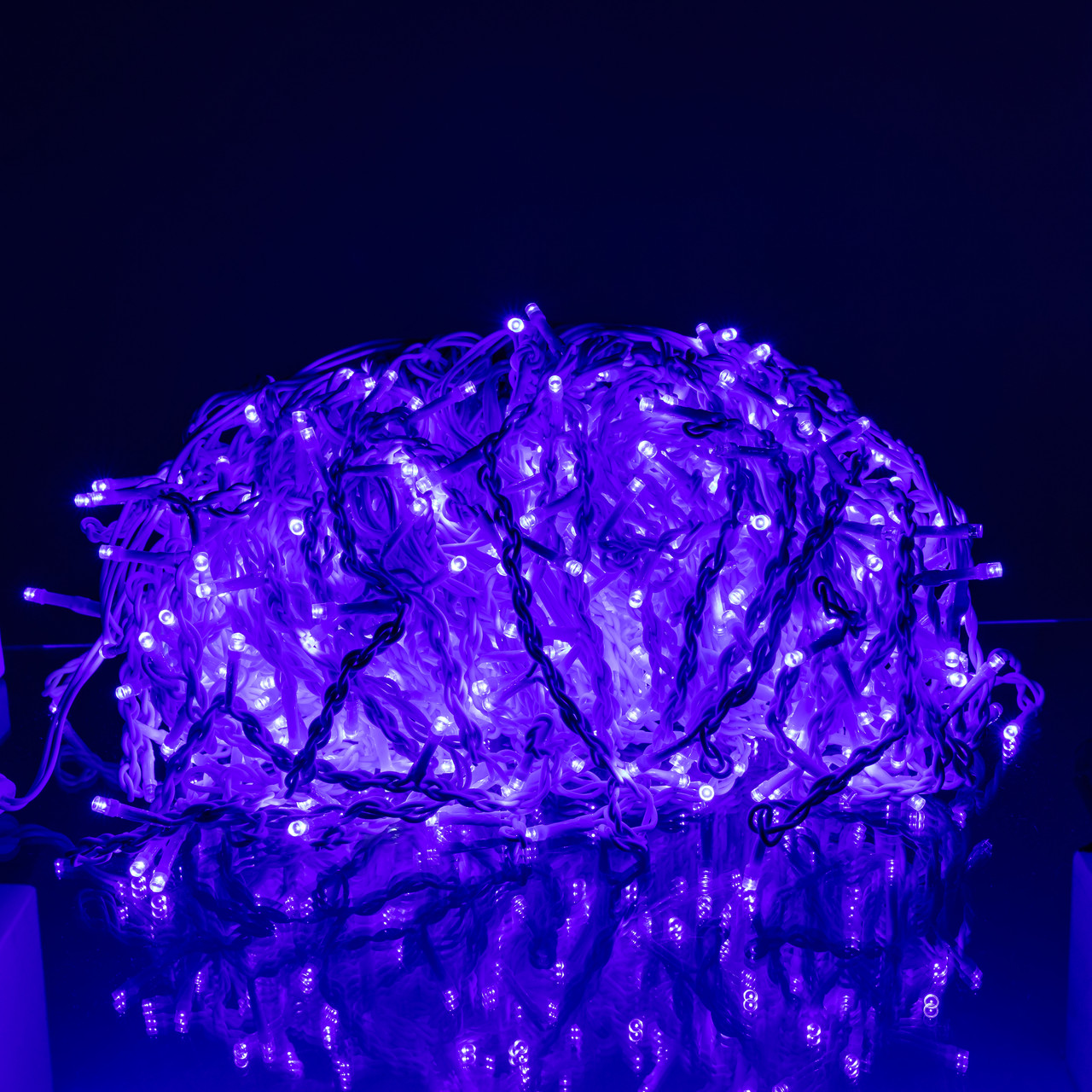 Вулична гірлянда Бахрома 36 м 600 LED білий провід Синій 36MWBL