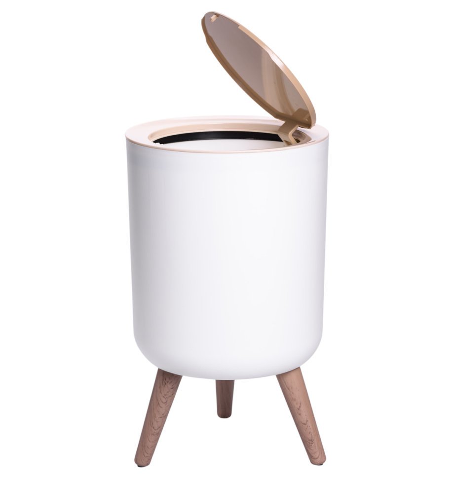 Відро для сміття з клік-кришкою на ніжках 8 літрів відро для сміття на кухню, в спальню і для офісу HP-45-13