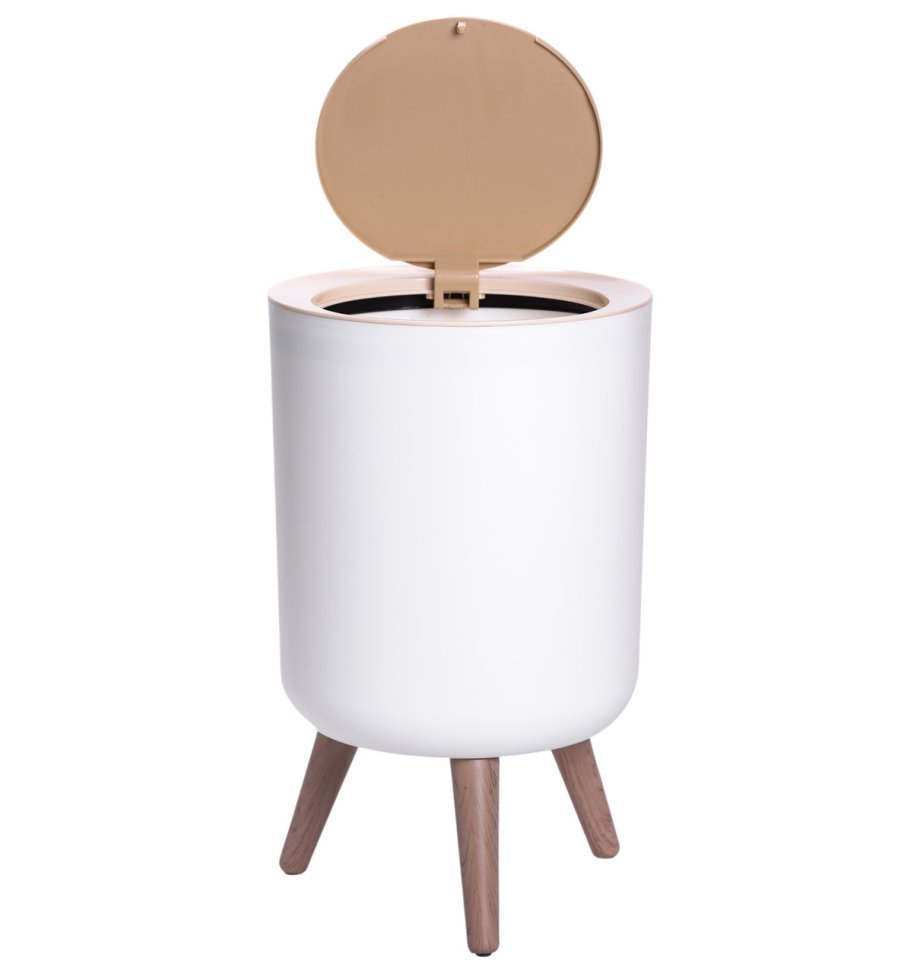 Відро для сміття з клік-кришкою на ніжках 8 літрів відро для сміття на кухню, в спальню і для офісу HP-45-13