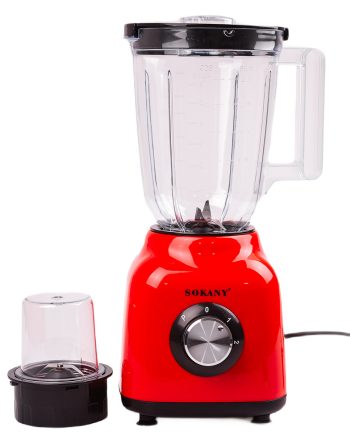 Блендер Sokany 2 в 1 стаціонарний 1.5 літра, 500 Вт червоний SK168R