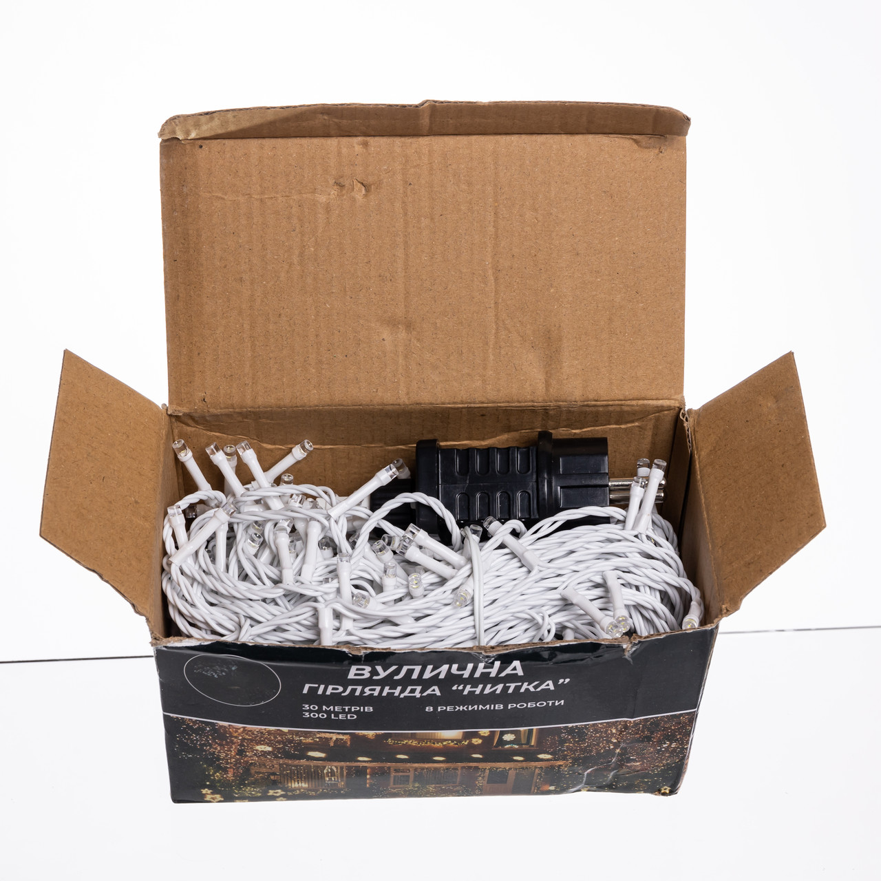 Гірлянда Нитка вулична 30 м 300 LED білий провід Білий CF300L30MWW