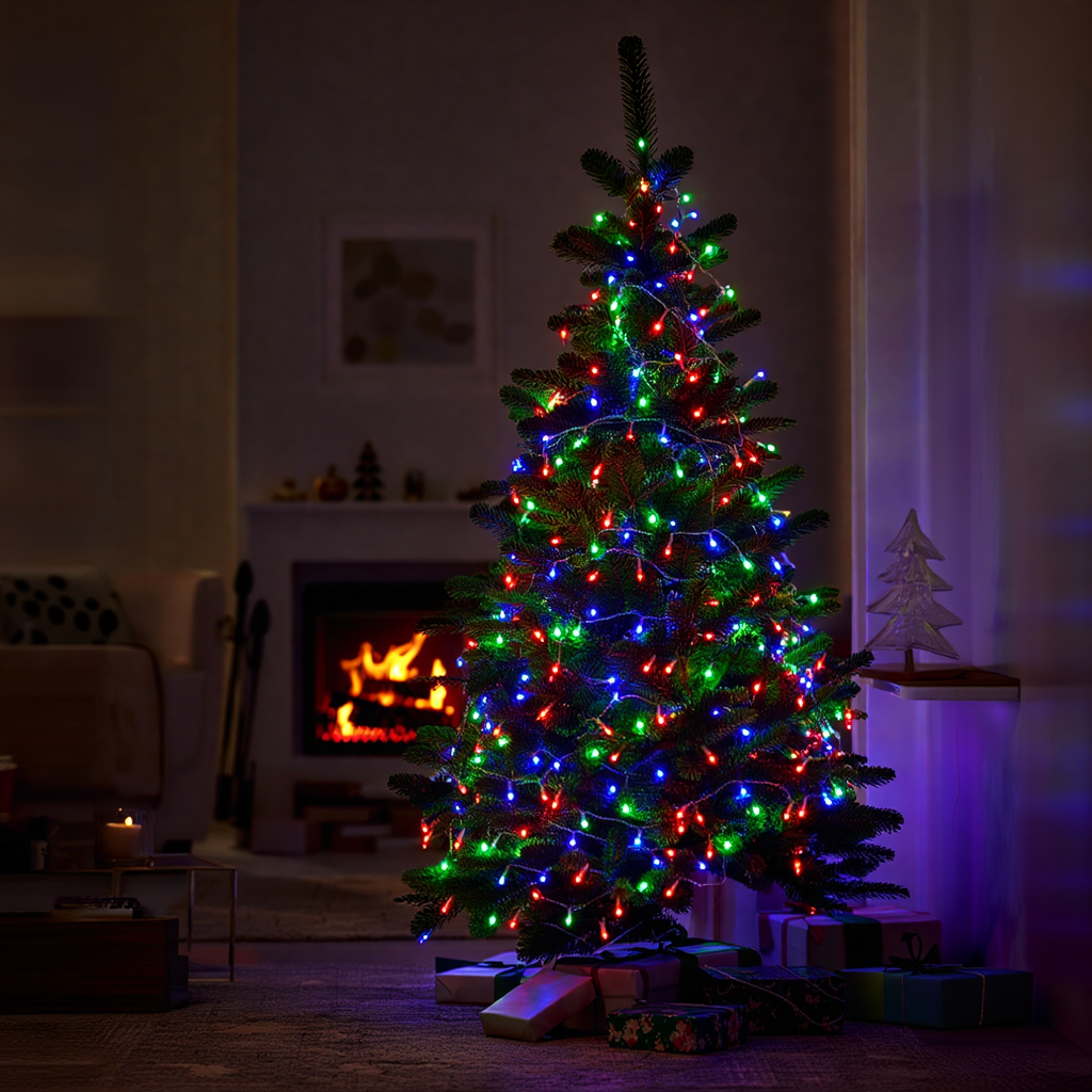 Гірлянда Нитка вулична 30 м 300 LED білий провід Мультиколір CF300L30MWML