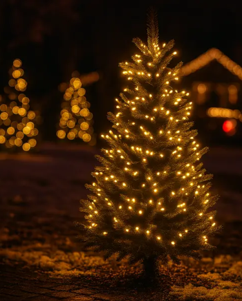 Гірлянда Нитка вулична 30 м 300 LED білий провід Жовтий CF300L30MWY