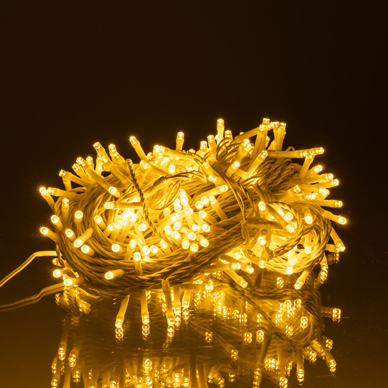 Гірлянда Нитка вулична 30 м 300 LED білий провід Жовтий CF300L30MWY