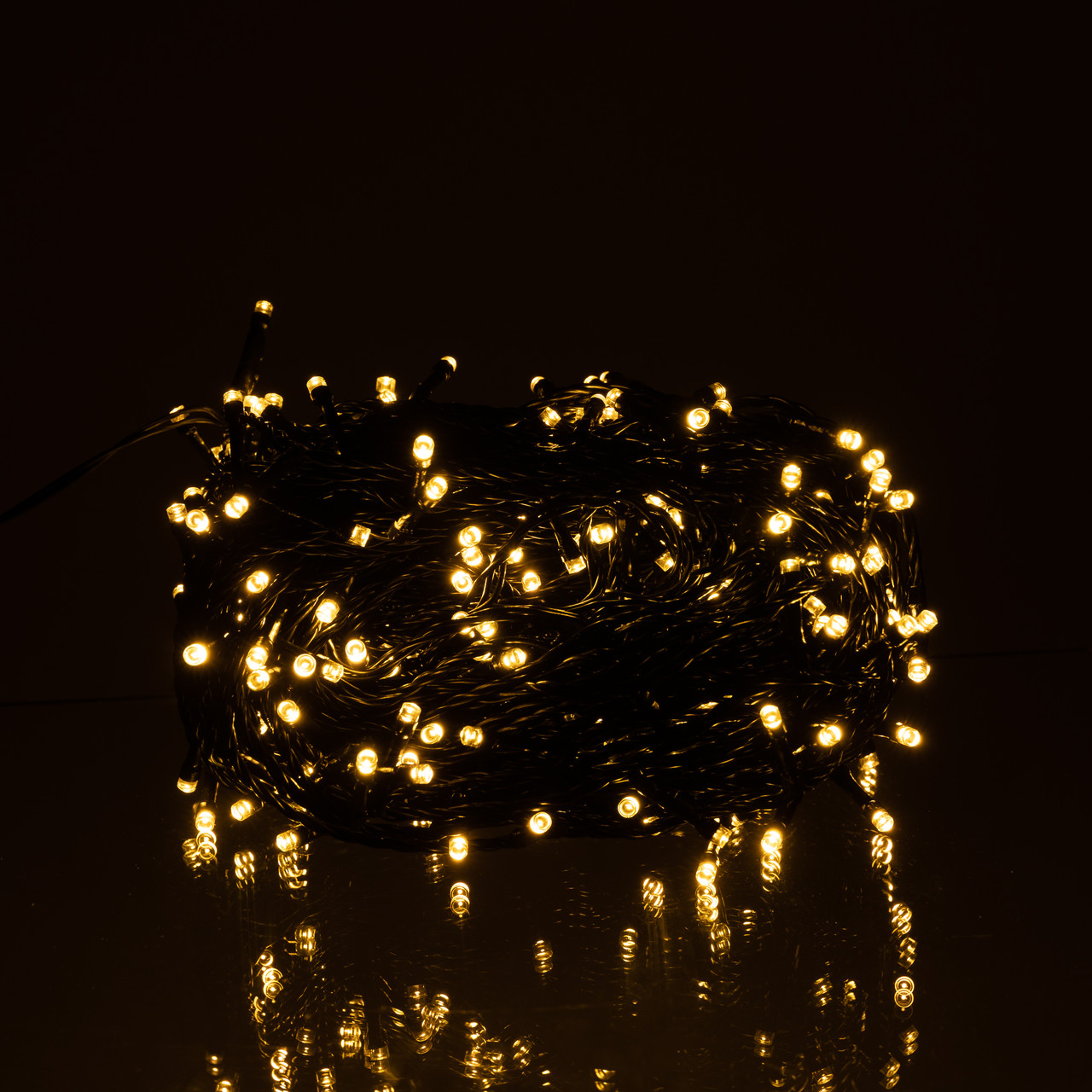 Гірлянда Нитка вулична 30 (м) 300 LED чорний провід Жовтий CF300L30MBY